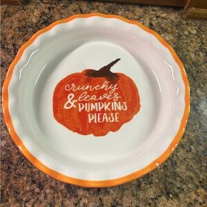 Festive Orange Pumpkin Pie Dish